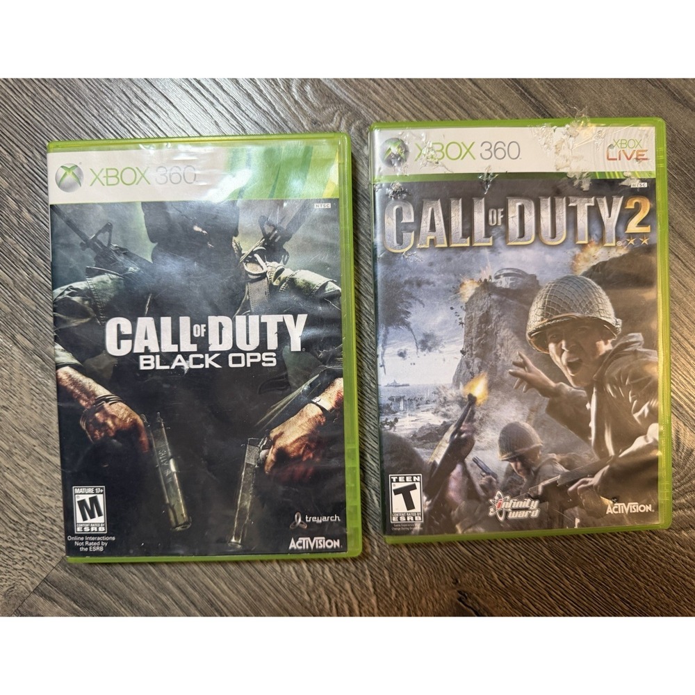 Call of Duty: Black Ops And Call Of Duty 2 W/ Manual  (Xbox 360, 2010)